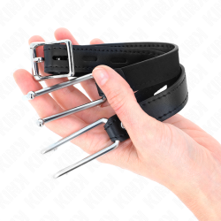 Kink - Bâton À Crochet En Métal 11,5 Cm Avec Sangle En Cuir Réglable 39-58 Cm X 2 Cm